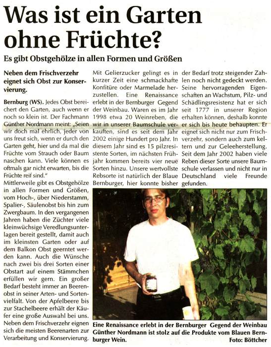 Pressebeitrag Wochenspiegel